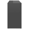 vidaXL Banco zapatero madera contrachapada gris brillo 103x30x55 cm