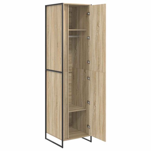vidaXL Armario 2 pcs Sonoma 50 x 50 x 200 cm Madera contrachapada