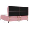 vidaXL Cama tipo Box Spring con colch&oacute;n Rosa 200 x 200 cm Poli&eacute;ster