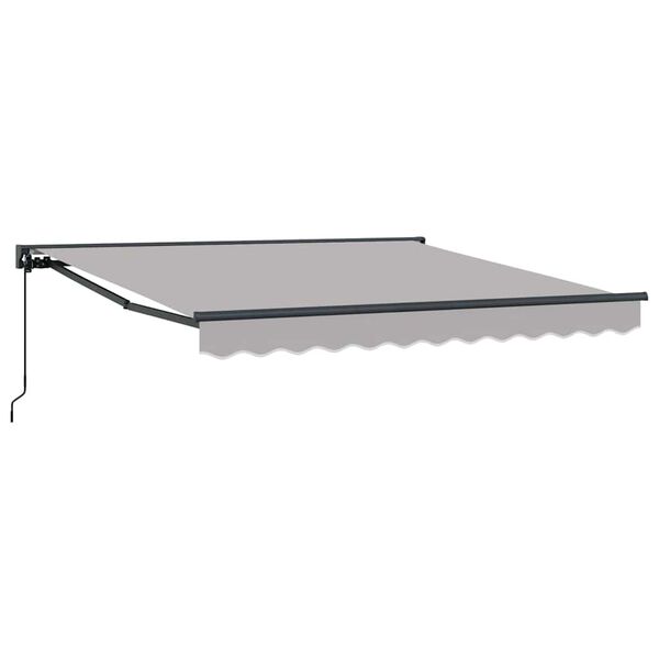 vidaXL Toldo Retr&aacute;ctil Gris Claro 350 x 250 cm Poli&eacute;ster y metal