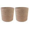 vidaXL Set de Macetas de Planta 2 pcs Natural &Oslash; 21 x 21 cm