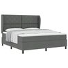vidaXL Cama tipo Box Spring con cabecera Gris oscuro 180 x 200 cm tela