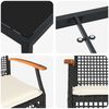 vidaXL Conjunto de Comedor de Jard&iacute;n 5 pcs Negro rat&aacute;n sint&eacute;tico