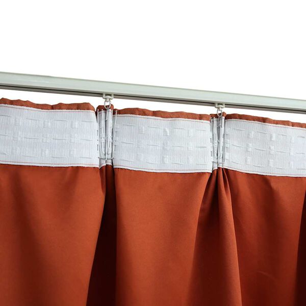 vidaXL Cortinas opacas con ganchos 2 piezas color &oacute;xido 140x225 cm