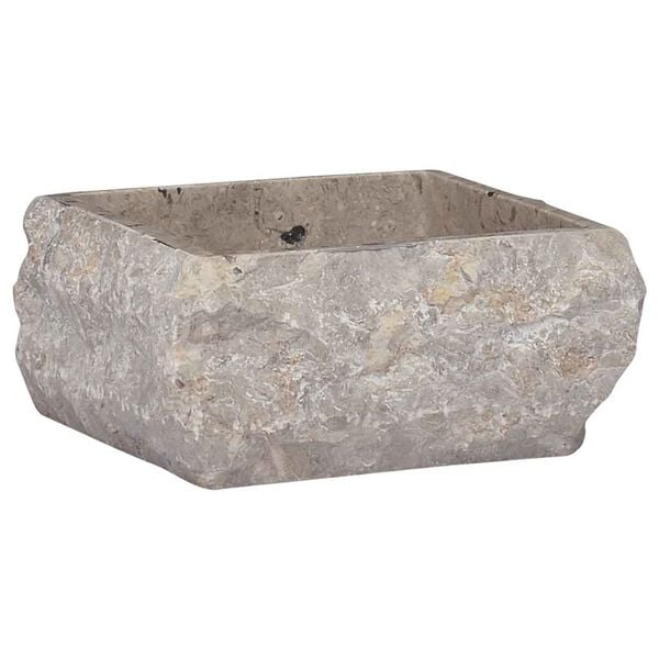 vidaXL Lavabo gris m&aacute;rmol 30x30x13 cm
