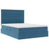 vidaXL Cama con almacenamiento y LED Azul Oscuro 140 x 190 cm