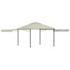 vidaXL Cenador con tejado doble extensible crema 3x3x2,75m 180g/m&sup2;