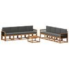 vidaXL Conjunto de sof&aacute;s de exterior 7 pcs Natural y Antracita