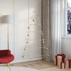 vidaXL Árbol de Navidad de metal con soporte Dorado 210 cm