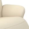 vidaXL Sill&oacute;n reclinable con reposapi&eacute;s cuero sint&eacute;tico color crema