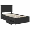 vidaXL Estructura de cama Negro 100 x 200 cm Madera Ingenieril