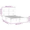 vidaXL Estructura de cama madera maciza blanco Supe King 180x200 cm