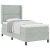 vidaXL Cama tipo Box Spring Gris Claro 90 x 190 cm Terciopelo