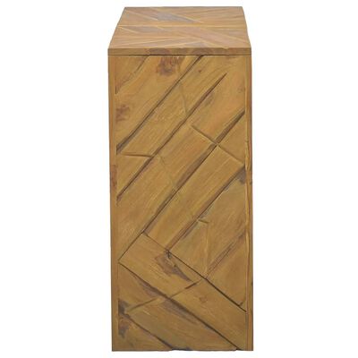 vidaXL Mesa consola de madera maciza de teca 110x35x75 cm