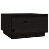 vidaXL Mesa de centro de madera maciza de pino negro 55x56x32 cm