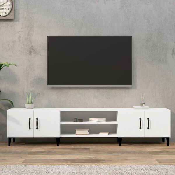 vidaXL Mueble de TV blanco 180x31,5x40 cm madera de ingeniería