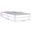 vidaXL Estructura cama madera ingenier&iacute;a metal roble marr&oacute;n 90x200 cm
