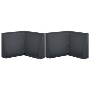 vidaXL Muro de Contenci&oacute;n 2 uds. 50 x 50 x 40 cm Acero Gris antracita