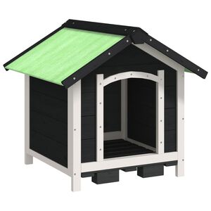 vidaXL Caseta para perros madera maciza de pino gris 65x65x61,5 cm
