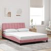 vidaXL Estructura de cama sin colch&oacute;n Hanko terciopelo rosa 120x200 cm
