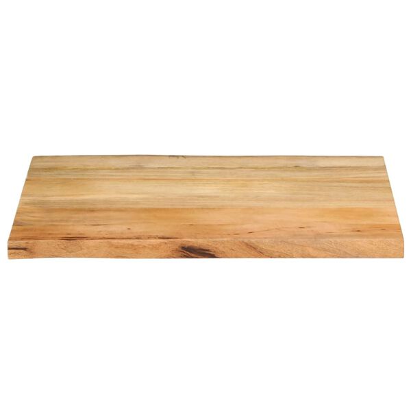 vidaXL Tablero de mesa borde natural madera maciza mango 90x60x3,8 cm