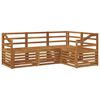 vidaXL Conjunto de sof&aacute;s de exterior 4 uds. Natural Poli&eacute;ster