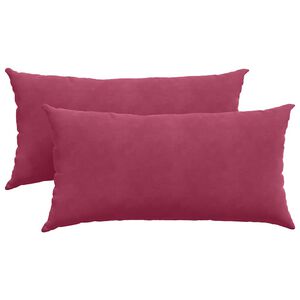 vidaXL Cojines de sof&aacute; 2 pcs Rojo vino 80 x 40 cm Tela de pana