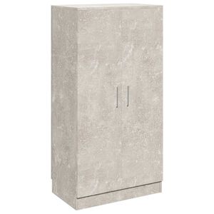 vidaXL Zapatero madera contrachapada gris hormig&oacute;n 55x35x108 cm