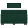 vidaXL Cama box spring con colch&oacute;n terciopelo verde oscuro 120x190 cm