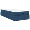 vidaXL Estructura de cama con colch&oacute;n con colch&oacute;n 2 pcs Azul tela