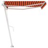 vidaXL Toldo de pie retr&aacute;ctil manual naranja y marr&oacute;n 300x250 cm