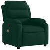 vidaXL Sill&oacute;n de masaje reclinable de terciopelo verde oscuro