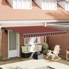 vidaXL Toldo Retr&aacute;ctil Manual Rojo y Negro 350 x 250 cm tela