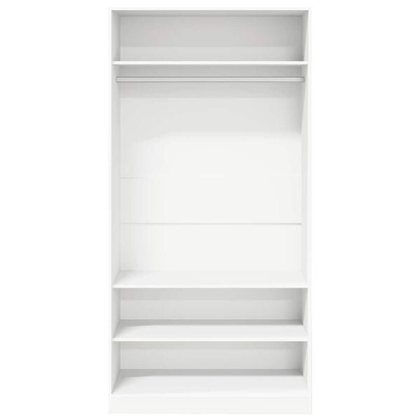 vidaXL Armario de madera contrachapada blanco 100x50x200 cm