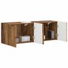 vidaXL Mueble de TV Montado en la Pared 2 pcs Madera envejecida