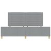 vidaXL Estructura de cama con cabecera Gris claro 200 x 200 cm tela