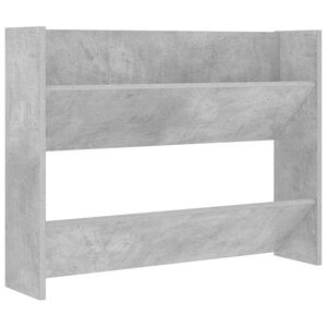 vidaXL Zapatero de pared madera contrachapada gris hormig&oacute;n 80x18x60cm