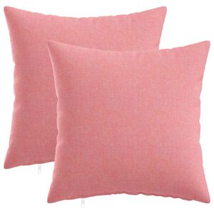 vidaXL Funda de almohada 2 uds. HEERLEN Rosa 30 x 30 cm Tela