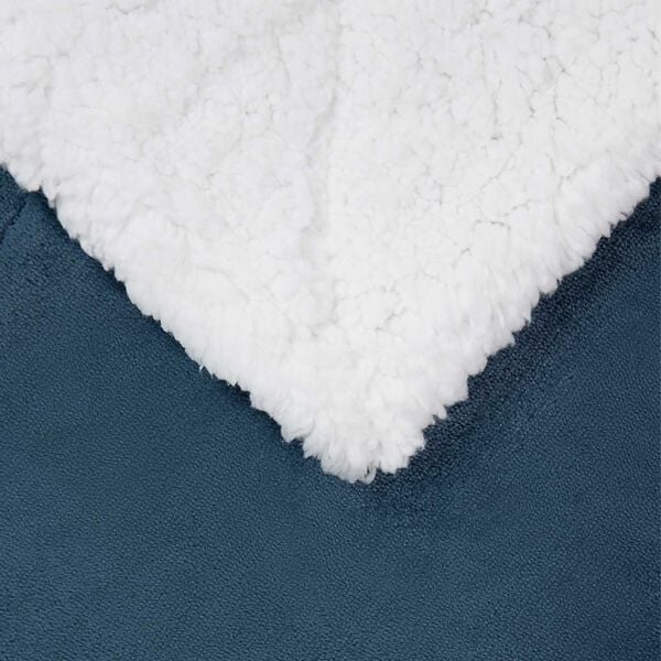 vidaXL Manta Azul marino 130 x 150 cm Lana