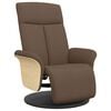vidaXL Sill&oacute;n reclinable con reposapi&eacute;s tela marr&oacute;n