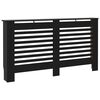 vidaXL Cubierta para radiador MDF negro 152x19x81,5 cm