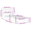 vidaXL Estructura de cama Viana con LED sin colch&oacute;n marr&oacute;n 80x200 cm