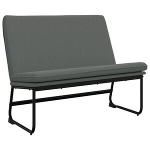 vidaXL Banco de tela gris oscuro 100x75x76 cm