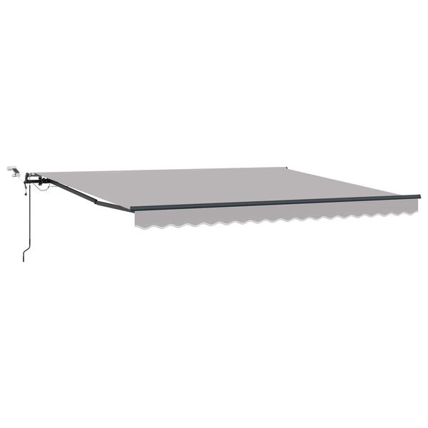 vidaXL Toldo Retráctil con Gris claro 400 x 300 cm tela