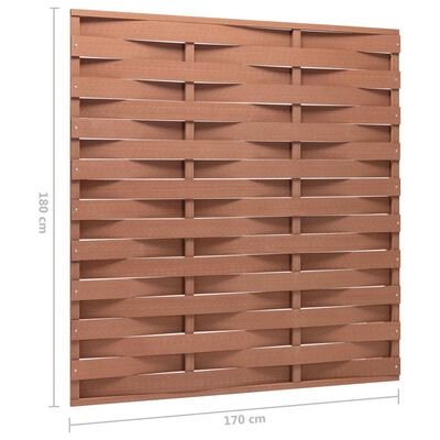 vidaXL Panel de valla WPC marrón 170x180 cm