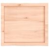 vidaXL Tablero de mesa madera maciza borde natural 60x50x(2-4) cm