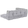 vidaXL Coj&iacute;n para Sof&aacute; Pallet 3 pcs Gris 120 x 80 x 38 cm tela