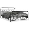 vidaXL Estructura cama sin colchón con estribo metal negro 150x200 cm
