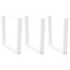 vidaXL Patas para mesa de comedor en forma de V (3 unidades), color blanco, 80 x (72-73,3) cm, acero