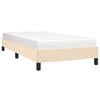 vidaXL Estructura de cama sin colch&oacute;n tela crema 90x200 cm